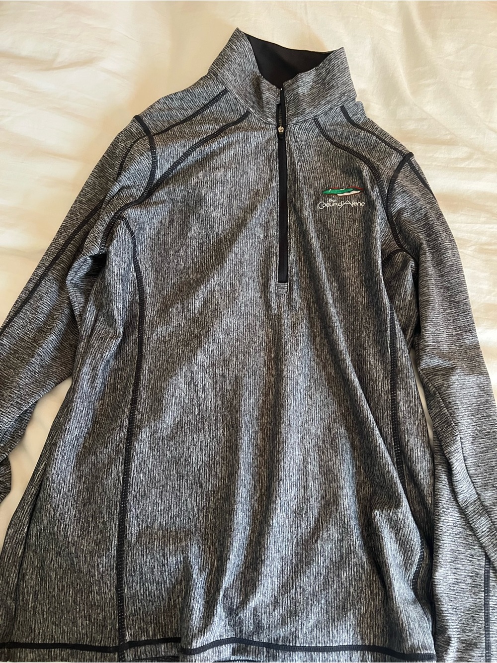 Women’s Gray Quarter-Zip Performance Sweater